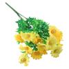 15 Heads Artificial Flowers Plastic Fake Plants Wedding Garden In/Outdoor Decor