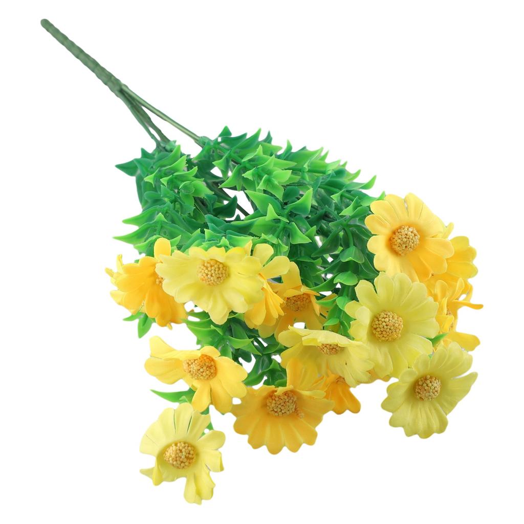 15 Heads Artificial Flowers Plastic Fake Plants Wedding Garden In/Outdoor Decor