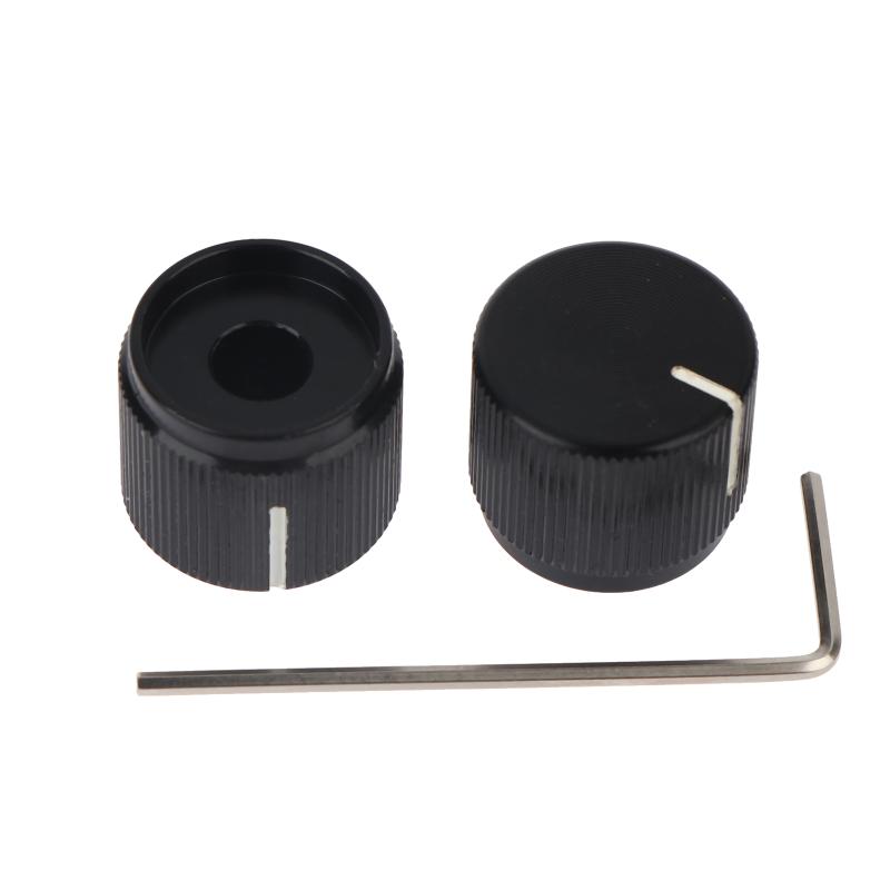 1/2Pcs Aluminum Half-Shaft Type Flat Top Adjustment Knob For Electric Bass 16Mm*19Mm*6.0Mm