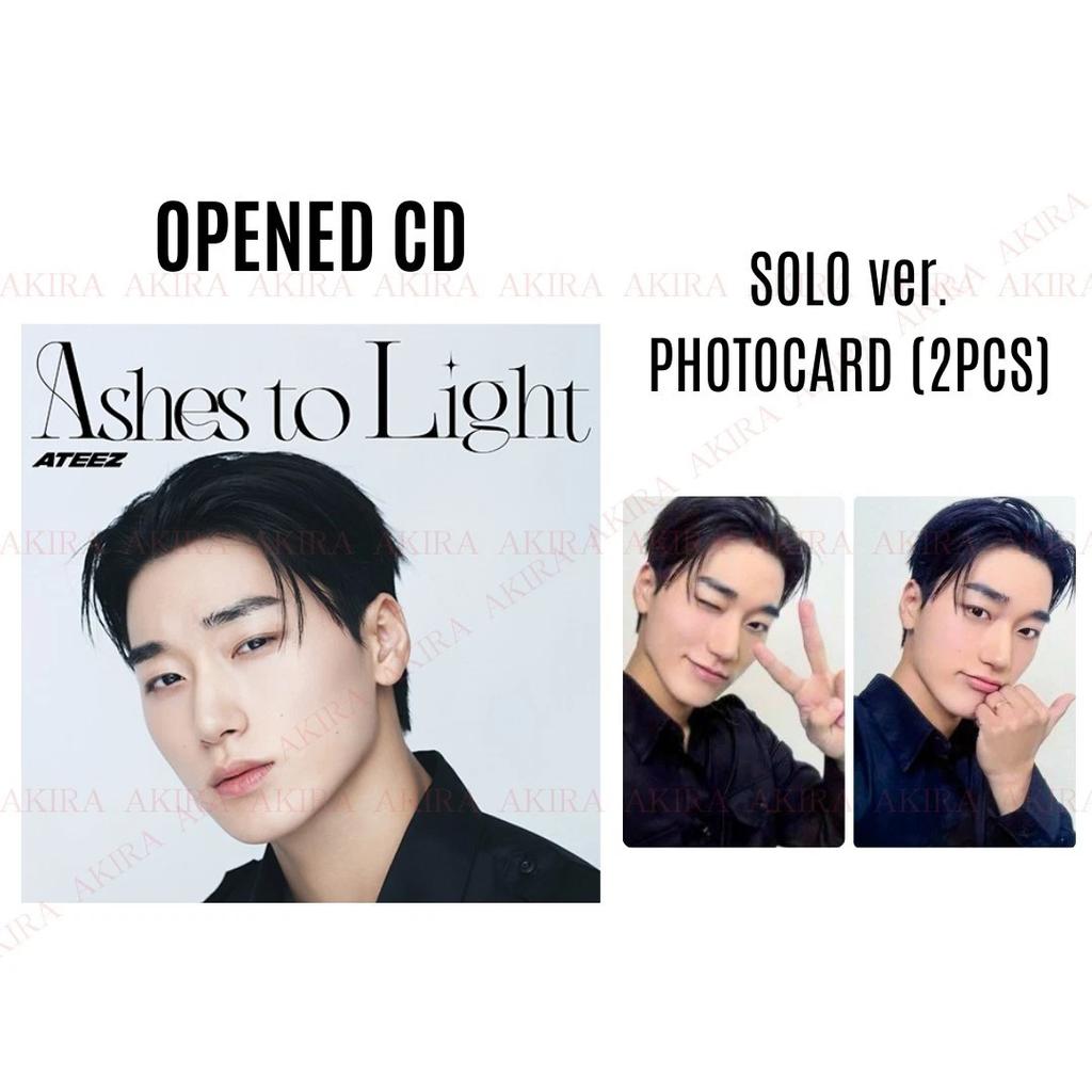 ATEEZ JAPAN 2. VOLLSTÄNDIGES ALBUM Ashes to Light SOLO-Version GEÖFFNETE CD + SOLO-Version FOTOKARTEN-SET