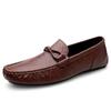 Fashion Cowhide Breathable Men's Casual Leather Shoes Soft Soled Men's Driving Shoes Loafers