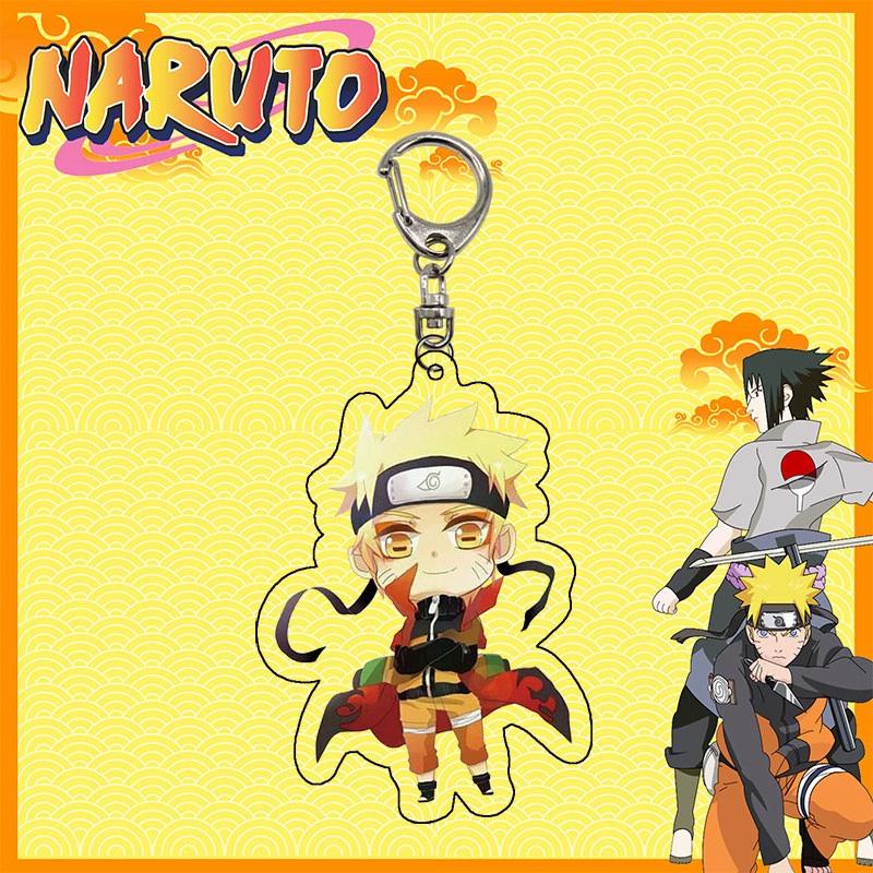 Anime Naruto Akryl nyckelring tillbehör Uzumaki Naruto Tecknad nyckelring