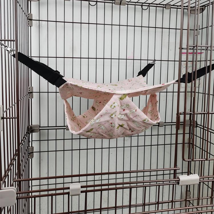 Závěsná houpací síť pro malé mazlíčky: Železná klecová košíková pro kočky, veverky, činčily, vakoveverky, křečky