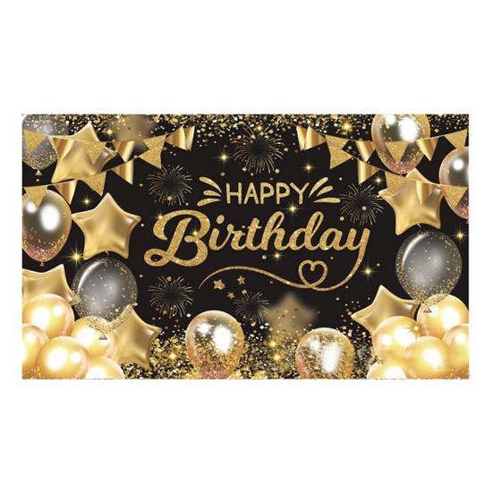 Happy Birthday Banner Hintergrund, Party Foto Hintergrundtuch für Feier, Girlande Flaggen Dekoration für Kinder Frauen, Happy Birthday Zubehör