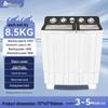 Dual Tub Semi-Automatic Washing Machine, 10kg Large Capacity for Dorms & Rentals