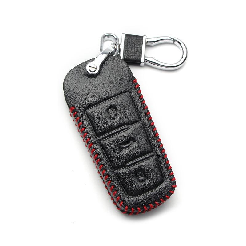 Key Case for Volkswagen: Compatible with 2017+ Magotan, Golf B8, Passat, Tiguan, Lavida, Bora - Genuine Leather