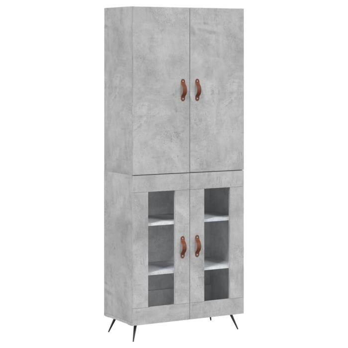 VidaXL Highboard Concrete Grey 69.5x34x180 Cm Engineered Wood 3195711