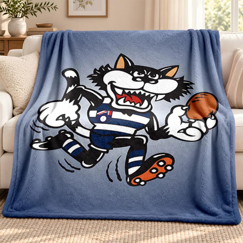 Geelong Cat blanket Flannel Blanket Soft Cozy Plush Throw for Sofa Bed Lightweight Home Decoration Outdoor camping