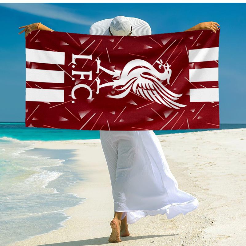 Ultra-Soft Beach Towel with Liverpool Football Club Theme,Ideal for Pool - Camping, Diving - Perfect Travel Essential, Vibrant Beach Towel.