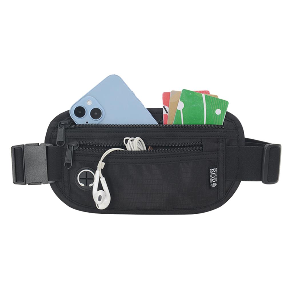 Travel Waist Pack Passport Holder Bag Anti-Thief Fanny Pack Passport Money Belt Bag for Cash Credit Cards Travel Documents