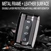 Auto Zinc Alloy Genuine Leather Key Fob Cover Mount Case Fit For Wey Tank 300 Tank 500 Auto Key Fob Protective Housing Interior Accessories Auto