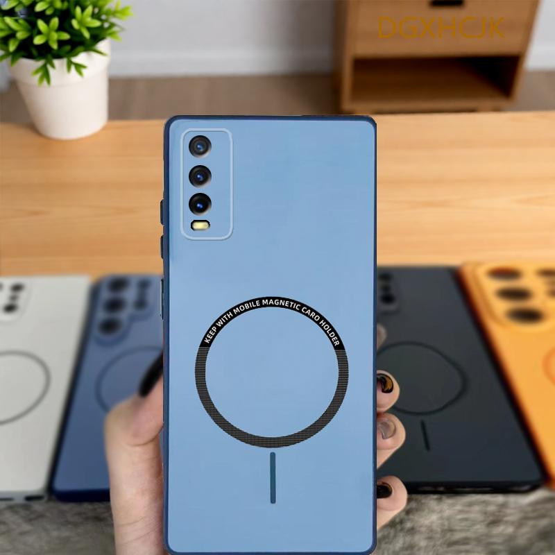

For Vivo Y12S Case Vivo Y12A Phone Case vivo Y20 Cover Vivo Y20 Y20i Y20A Y20S Y20G y20T Color magnetic hard Silicone back cover vivo Y20