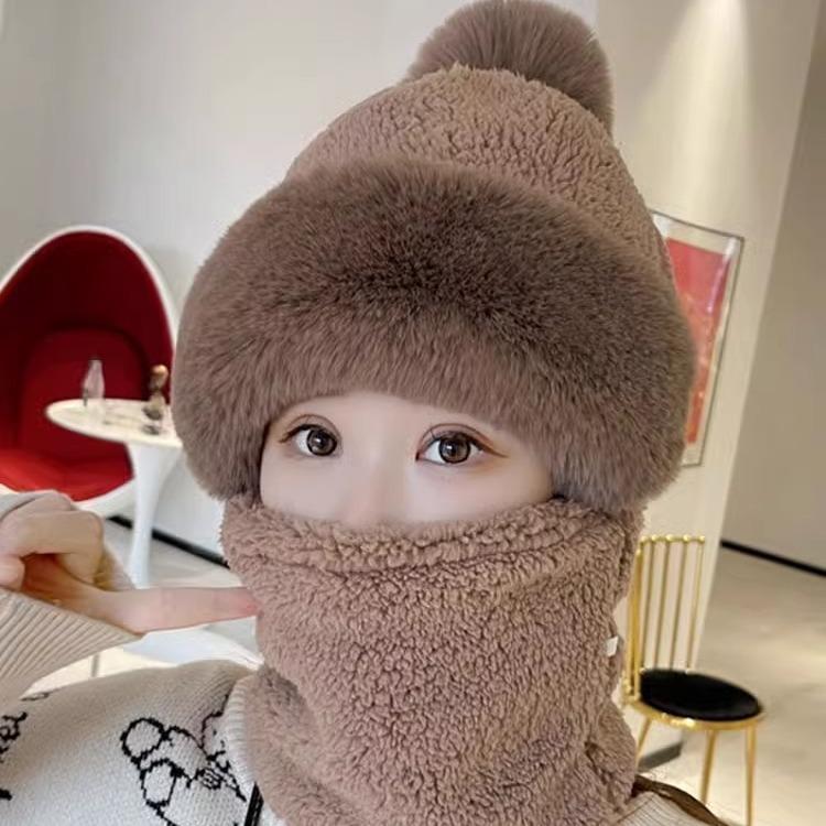 Winter Hat for Women Riding Windproof Head Hat for Head Hat Warm Hat Scarf Hood with Integrated Hood Cold Protection Ear Protection Hat Thick