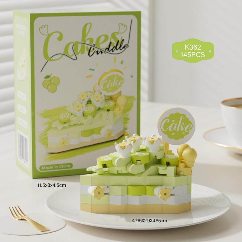 

Десертный торт строительный блок еда развивающая игрушка сборка выпечка швейцарский рулет украшение для стола подарок на день рождения для мальчика и девочки With box
