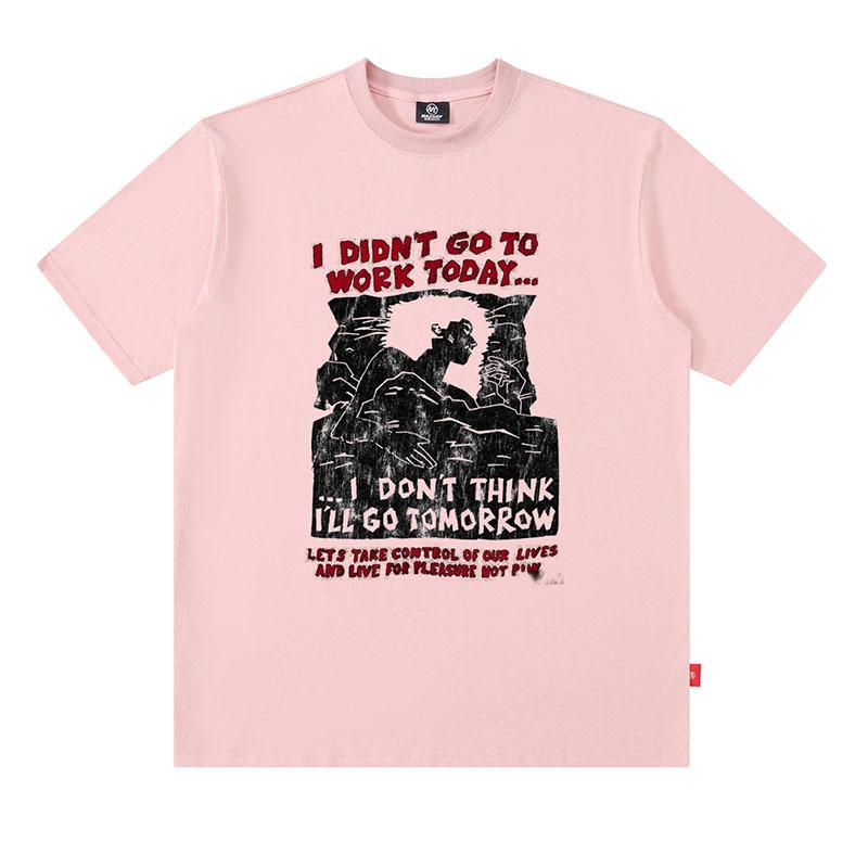 Trendy Brand Men'S T-Shirt American Street Trend Design Butterfly Printing Cotton Short-Sleeved T-Shirt Men And Women