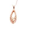 Purple Gold Car Flower Water Drop Hollow Pendant Rose Gold Plated Foreign Gas Color Gold Necklace