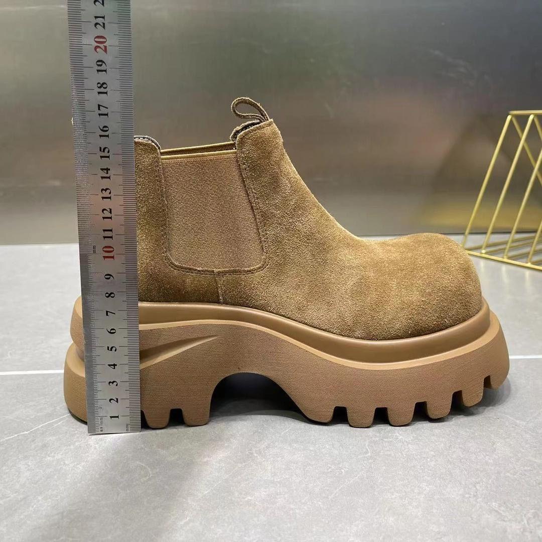 

7 см Подъем Маленькая Платформа Женские Ботинки Мартенс из Натуральной Кожи - Осень 2025 Стиль Челси до Щиколотки Default Option