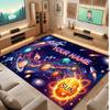 Astronaut Space Theme Soft Crystal Velvet Rug Custom Name & Text Print Non Slip Floor Rug for Bedroom Living Room