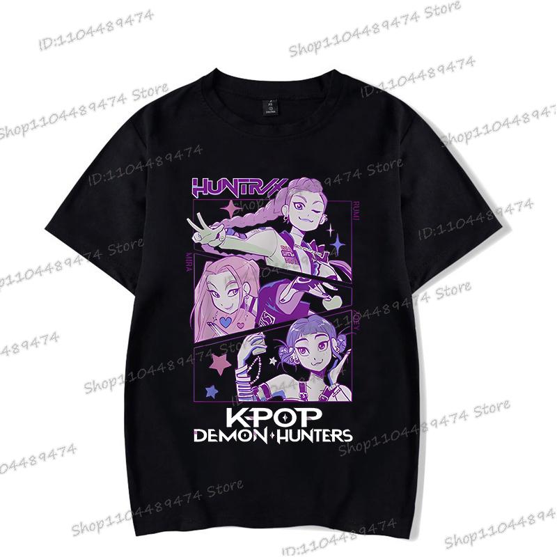 Anime KPop Demon Hunters Graphic Rumi Printed T Shirt Women Men Manga Tshirts Harajuku Korean Ulzzang Summer Crewneck T-shirts