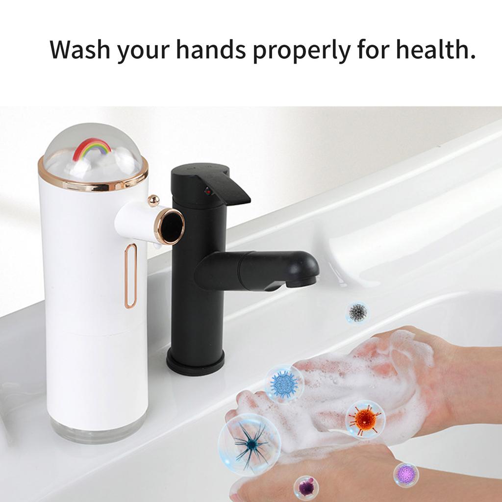 Dispensador de Jabón en Espuma Automático Lavamanos de Espuma por Inducción Automática Dispensador de Jabón sin Contacto para Cocina y Baño