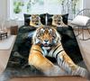 3D Tiger Pattern Quilt Cover Home Bedding Set AU Full Size Single/Double Home Decoration