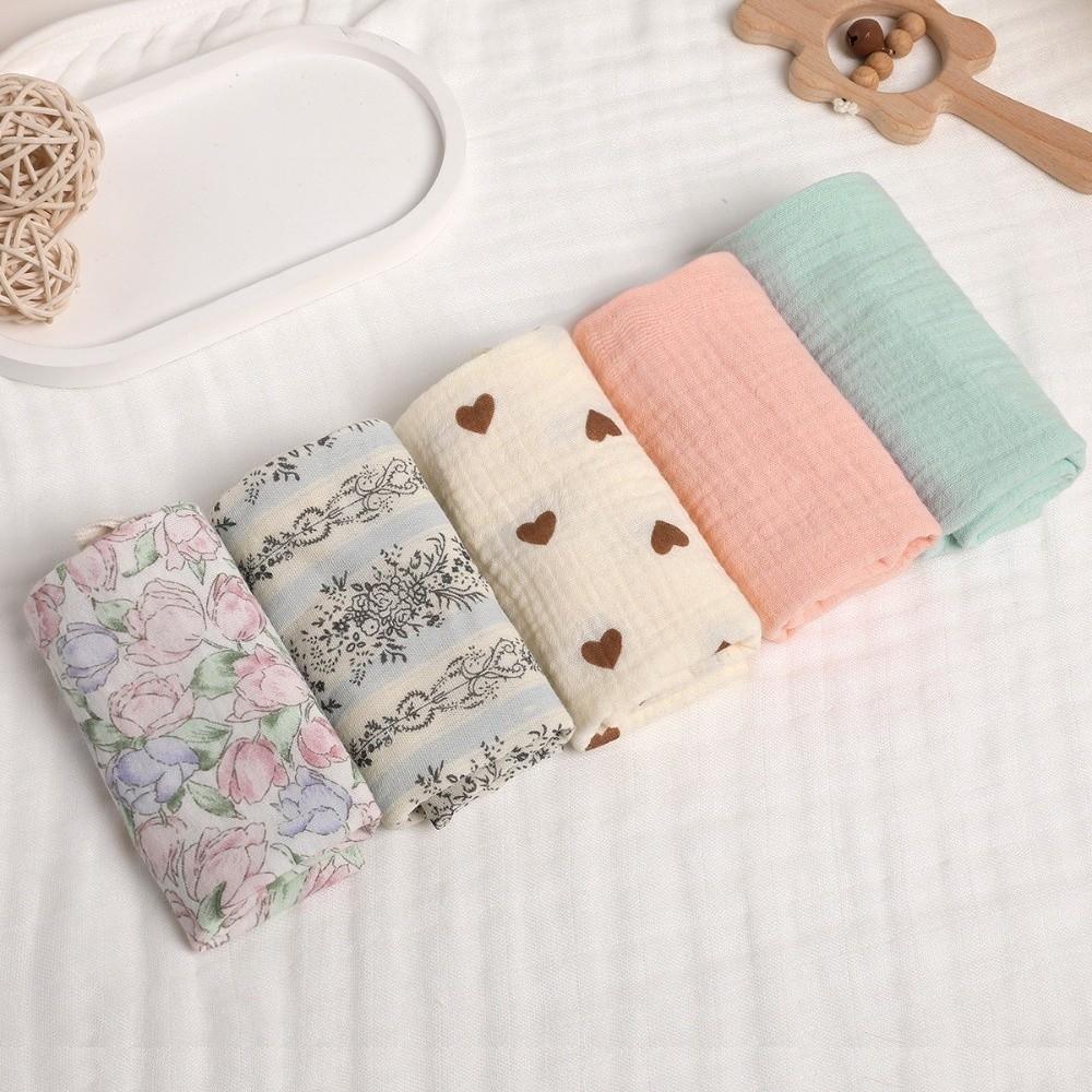 Absorbent Baby Cotton Washcloth 4-Layer Pure Cotton Newborn Burp Cloth New Square Towels