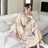 Winter Thick Shawl with Women's High-end Fashion Imitation Cashmere Jacquard Scarf Long Thickened Warm Scarf