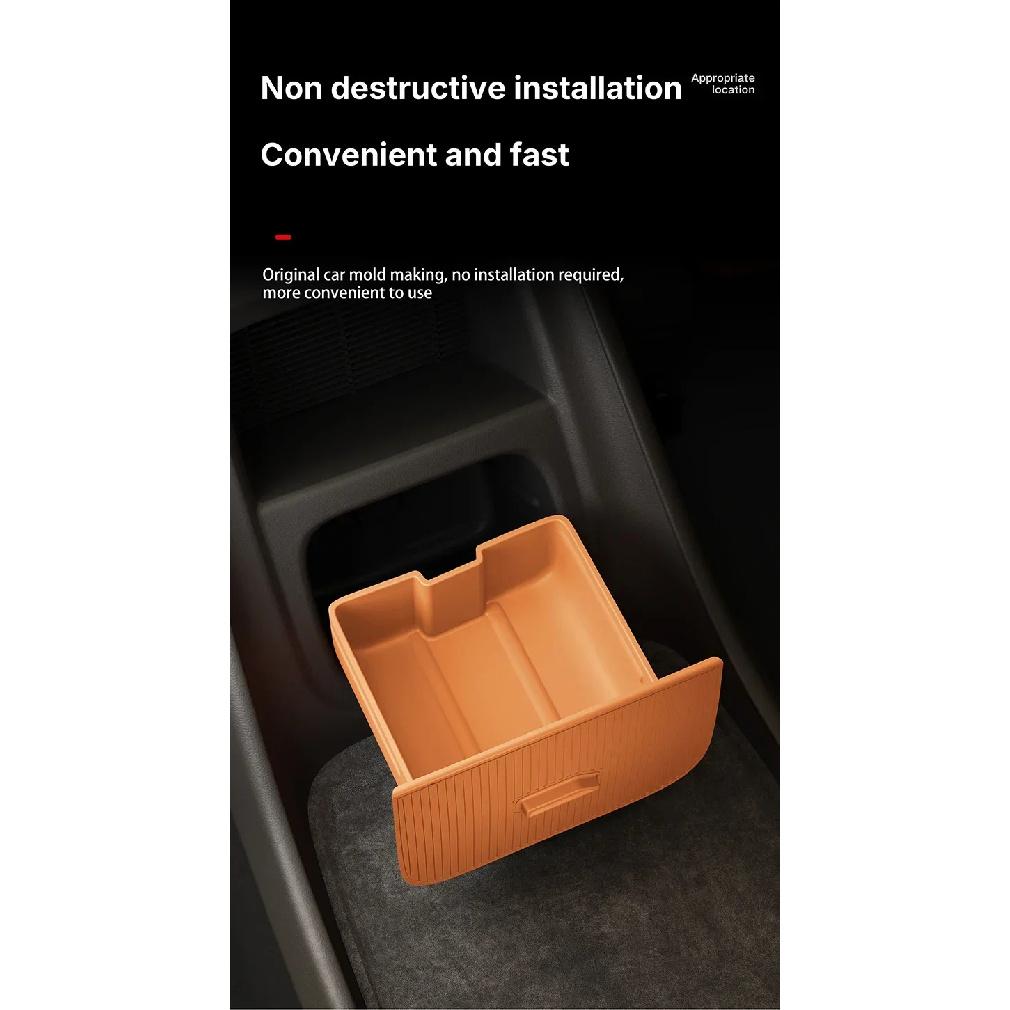 Custom Silicone Storage Box Cover For Xiaomi Yu7 2025 2026 Storage Box Center Hidden Box Organizer Interior Accessories