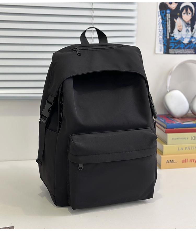 

Школьный рюкзак простой и универсальный, корейская версия однотонная, легкий и модный повседневный рюкзак.