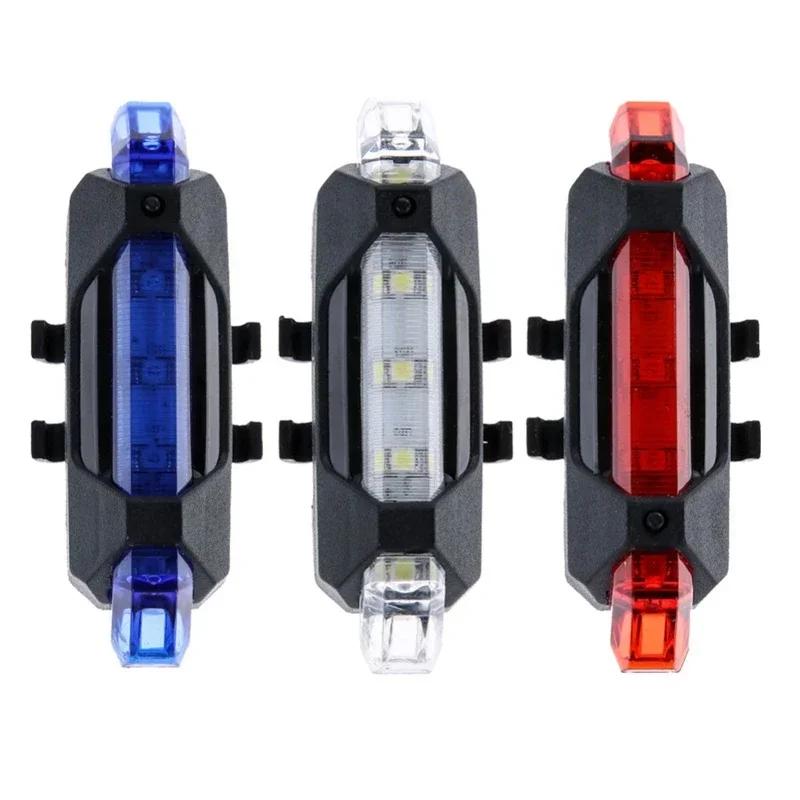 USB Rechargeable Waterproof Taillights LED Bike Rear Light Bult-in Battery  Mode Bright Bicycle Light For Cycling Safety