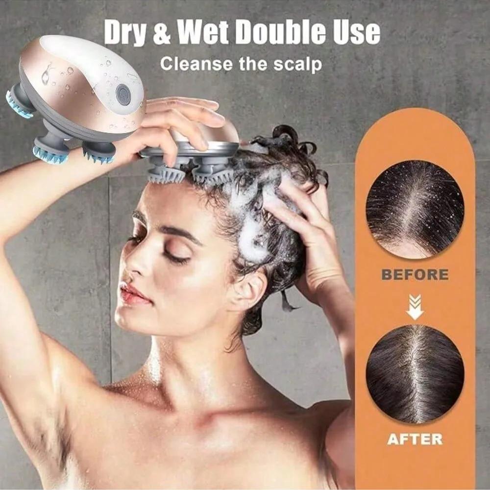 

Массажер для кожи головы Мини Осьминог Коготь Ручной Зарядка Многофункциональный Разминающий Вибрационный Массажер Массажер для головы белый