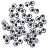 1.6 X 0.8 Inch Embroidered Patch Terylene Fabric Patches Black/White Eye Patches  For Clothes