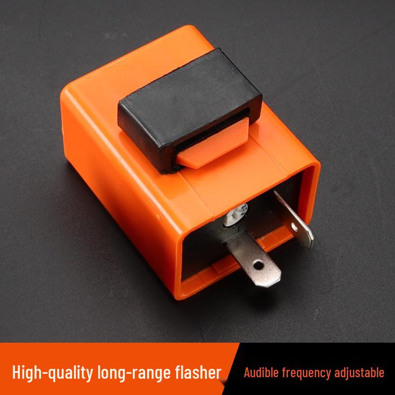 Motorcycle 12V Adjustable Speed Turn Signal Flasher with Buzzer and Strobe Controller