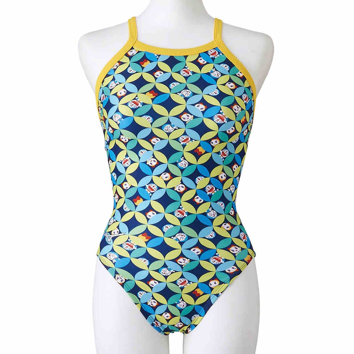 

MIZUNO EXER SUITS Medium Doraemon Size 37 Size for Competitive and Training Swims Girls Swimsuit, Cut, Design, N2MA2491, (Lime), 130,