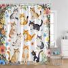 Cartoon Tiere Kinder Duschvorhänge Niedliche Kaninchen Hirsche Katzen Hunde Badezimmer Dekor Kinder Polyester Duschvorhang Mit Haken