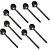 ABKS-Mini Dessert Spoons Coffee Spoons Black Plated Teaspoons Frosted Handle For Dessert Tea Ice Cream Cake Coffee Set Of 48