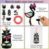 64 Pcs Hawaiian Theme Scratch Cards Art Magic Rainbow Scratch Cards Flamingo