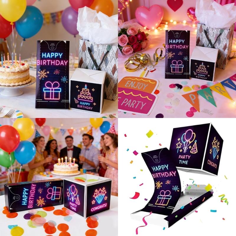 Popup Surprise Explosions Gift Case for Quick Joy and Fun with Consealed Gifts Inside Perfect for Birthdays Anniversaries Graduations and Parties
