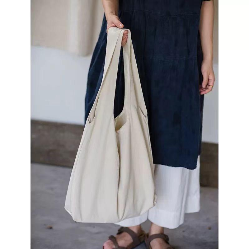 Japanese new shoulder cloth bag spring and summer cotton and linen literary Mori retro casual relaxation portable large-capacity cloth bag