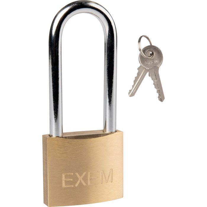 Cadenas laiton a cles anse demi haute - l. (mm):40