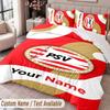 PSV Eindhoven FC Printed Bedding Set Custom Name Text 1 Duvet Cover 2 Pillowcases For Bedroom