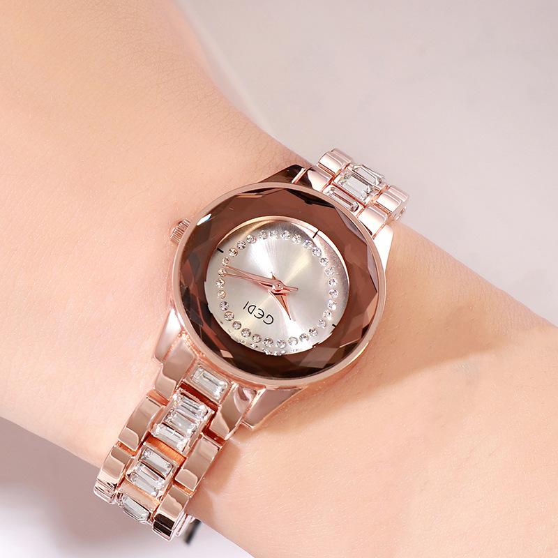 Diamond Fashion Girls Watch Personalized Steel Belt Quartz Watch Colorful Casual Women'S Watch