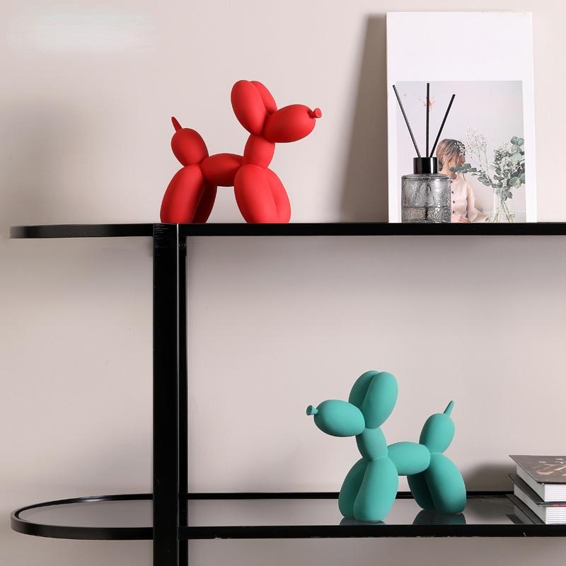 Nordic Creative Balloon Dog Home Decorations Living Room Bedroom TV Cabinet Adornment Cute Resin Animal Desktop Ornaments Gift