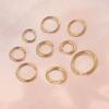 10Pcs Boucle d'oreille Femme Homme Punk Hiphop Cadeaux Acier Inoxydable Résistant aux Allergies Boucle d'oreille Anneau Huggie Piercing Oreille Homme