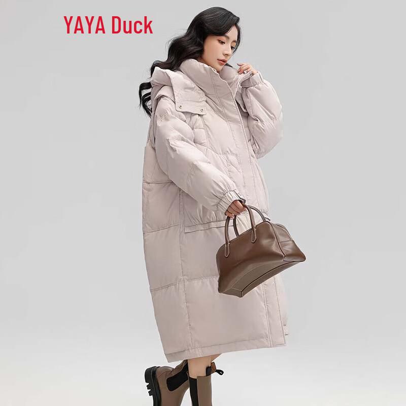 YAYA Women's Hooded Thickened Duck Down Jacket