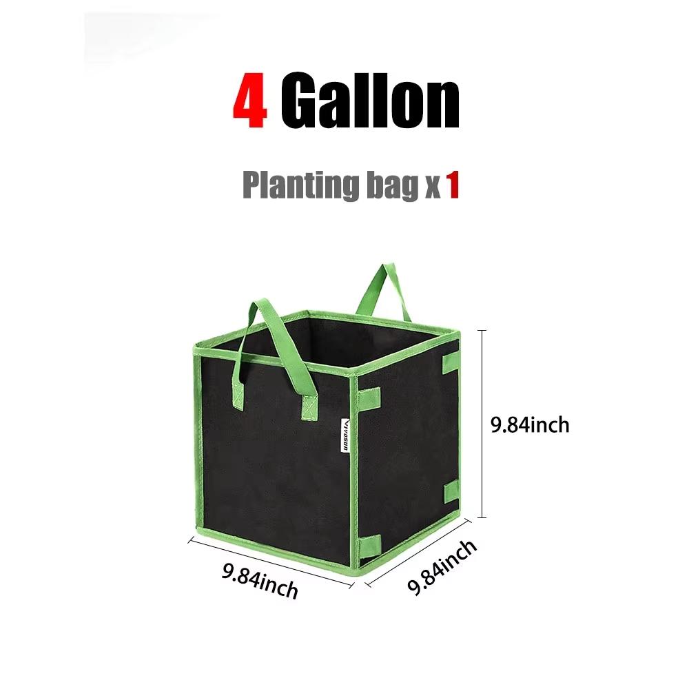 

Non-woven Fabric Growing Bags 4/5/7/10 Gallon Square Pots Planters for Vegetable Flower Potato Root Container Garden Supplies