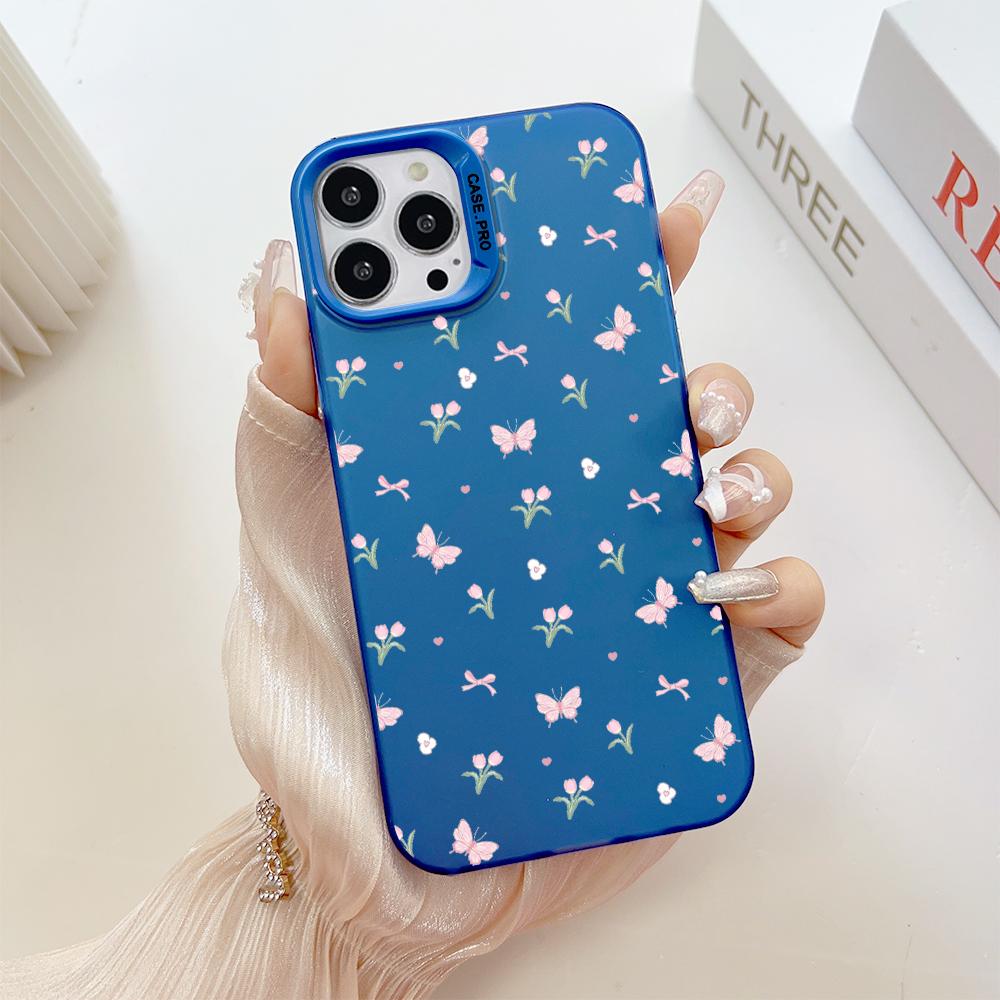 Painted Pattern Colorful Sliver Double Sided Hard Shell Shockproof Anti-fall Phone Casing for Samsung
