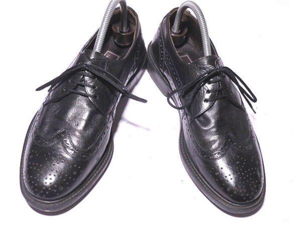 Germany Vintage/LLOYD/Leather Wingtip Shoes/25.5/Black/Dress/Business(USED)