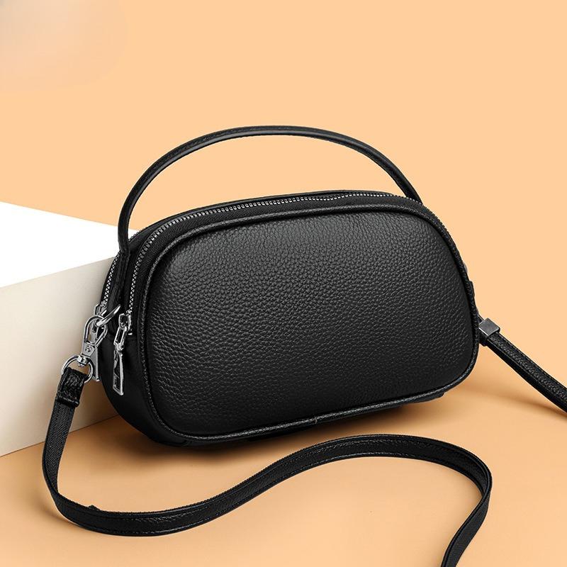 Genuine Leather Handbag, Fashionable Large-capacity Single-shoulder Crossbody Bag, Cowhide Women's Bag