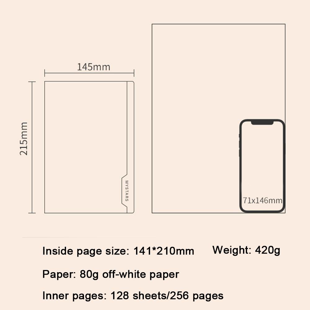 (Bezpłatne grawerowanie logo) Prosty notatnik studencki A5, protokoły spotkań biznesowych, notatnik skórzany, pamiętnik, 128 arkuszy, 256 stron